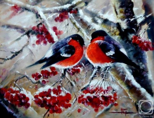 Игорь Медведев Снегири живопись