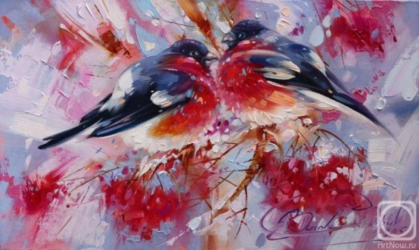 Майстренко Геннадий Снегири художник