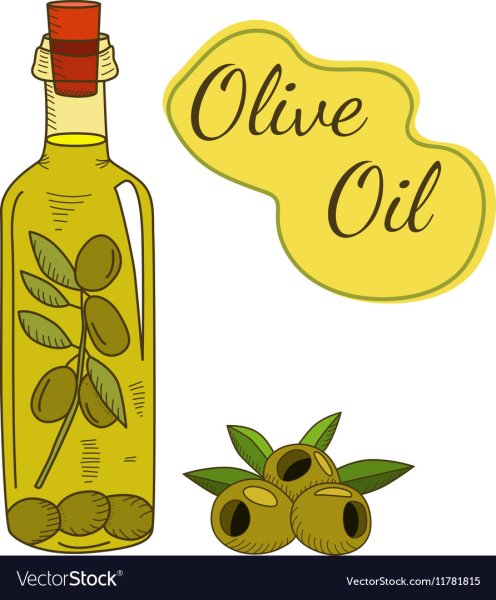 Как нарисовать бутылку с оливковым маслом