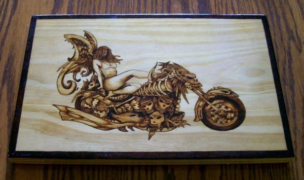 Мотоцикл для выжигания по дереву