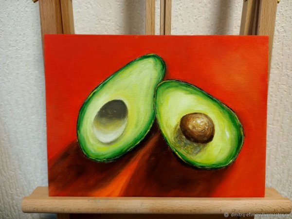 Авокадо маслом на холсте