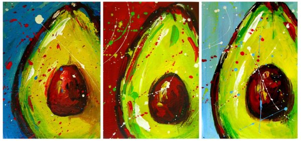 Живопись мастихином авокадо