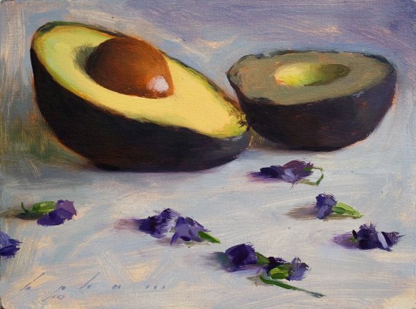Натюрморт с авокадо маслом