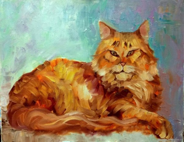 Коты живопись маслом