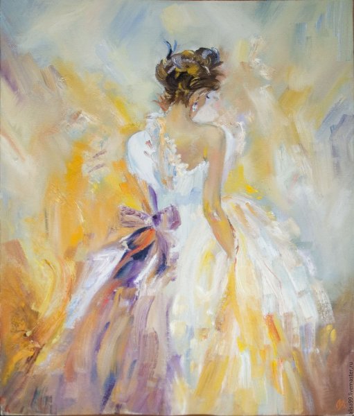 Абстрактная живопись девушка