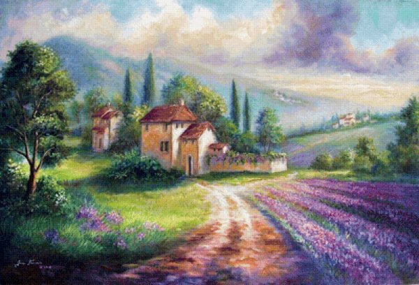 Тоскана Лаванда живопись