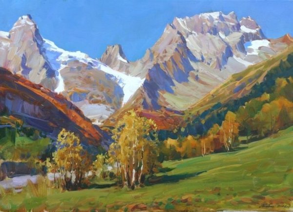 Александр Бабич горы маслом