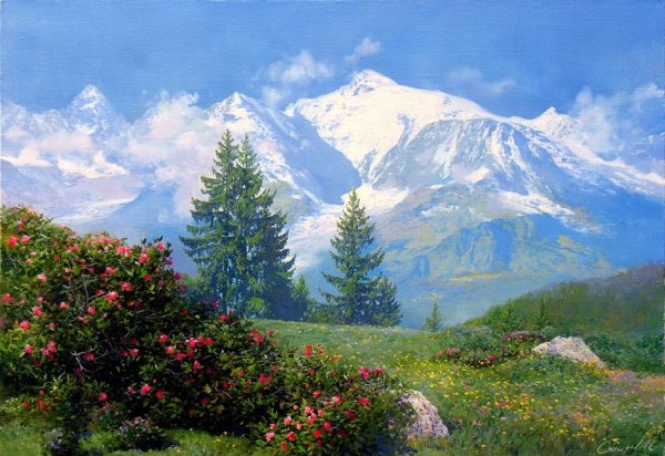 Картины художник Айдемир Саидов горы