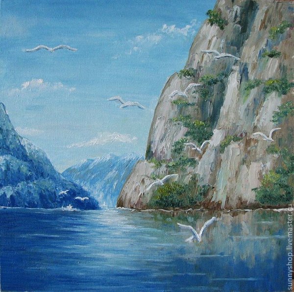 Море горы живопись