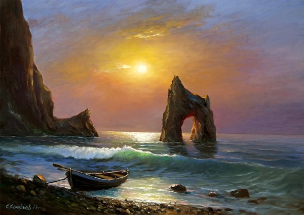 Крымский пейзаж Карадаг живопись