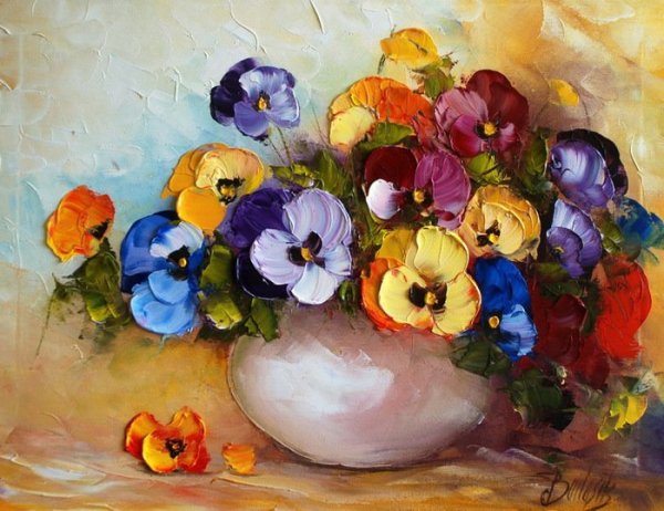 Художник Андрияка Анютины глазки