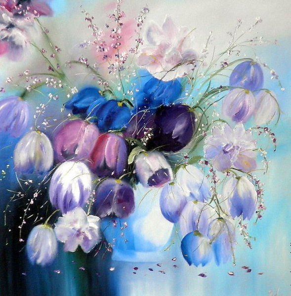 Весенний натюрморт акварелью