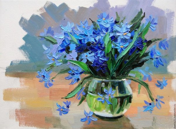 Пролеска-Сцилла живопись