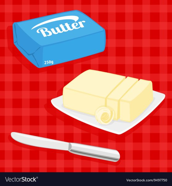 Сливочное масло иллюстрация