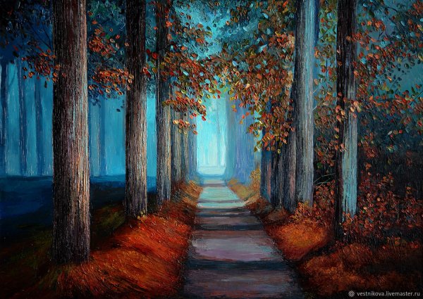 Темный лес маслом