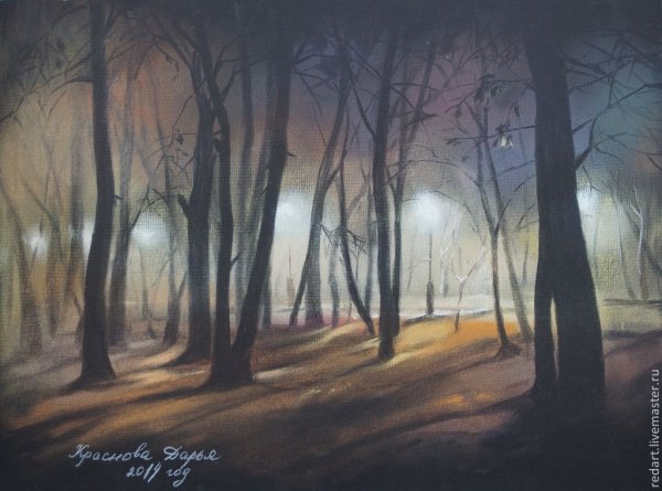 Картина таинственный лес