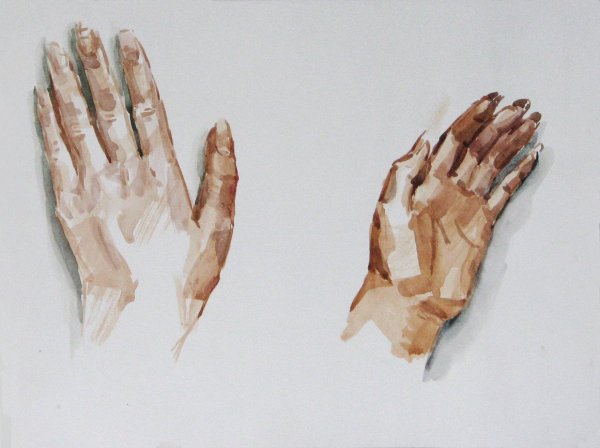 Руки акварелью