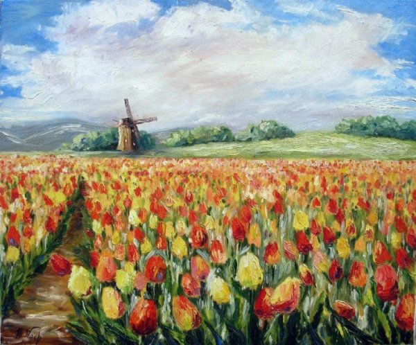 Клод Моне тюльпаны Голландии