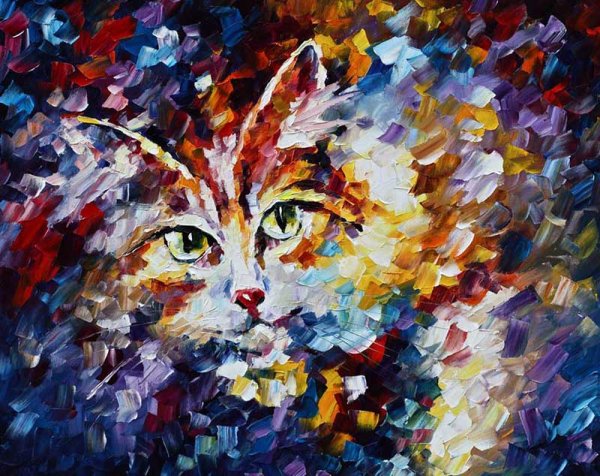 Леонид Афремов картины коты