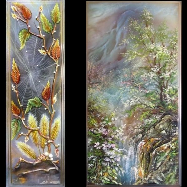 Декорирование стекла на дверях шкафов