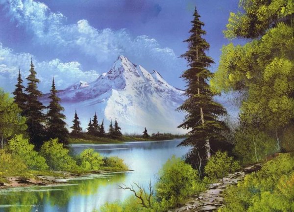 Картина Боба Росса остров в дикой местности