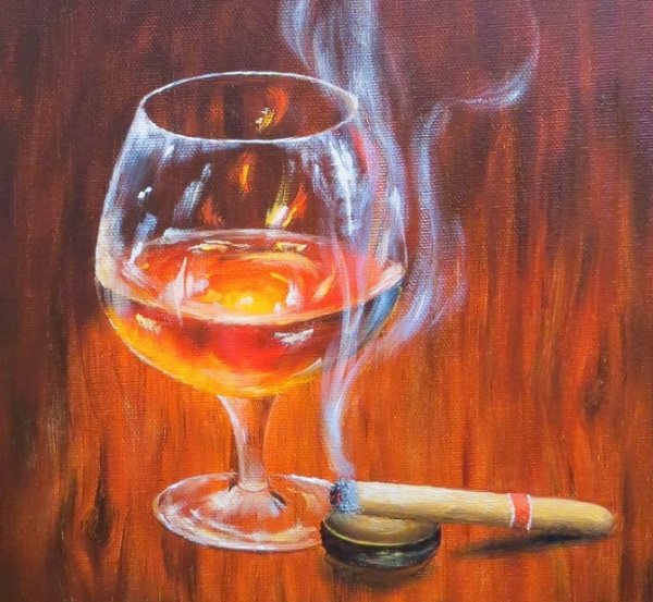 Картина с коньяком