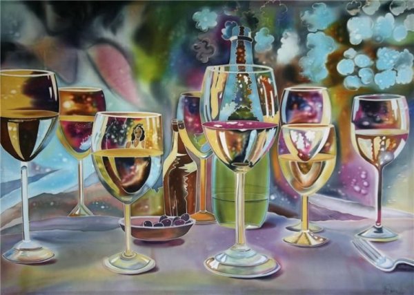 Бокал живопись