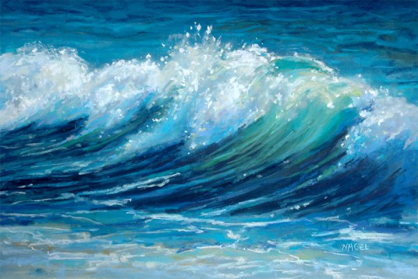 Голубые волны маслом