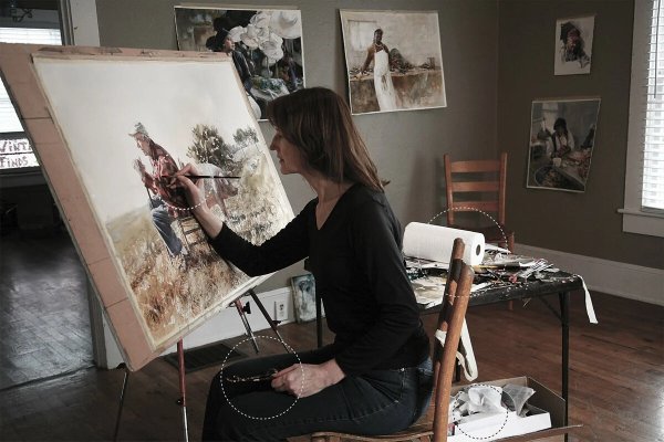 Художник за работой