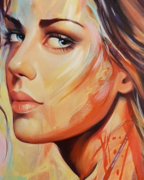 Портрет девушки маслом