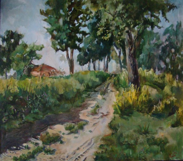 Этюд пейзажа с ограниченным пространством