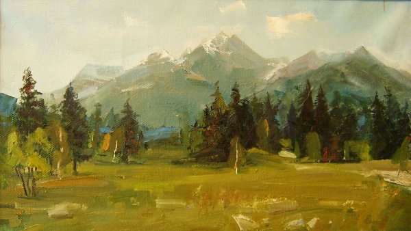 Этюд горы масло