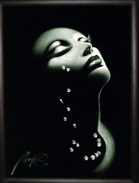 Картины на черном бархате маслом