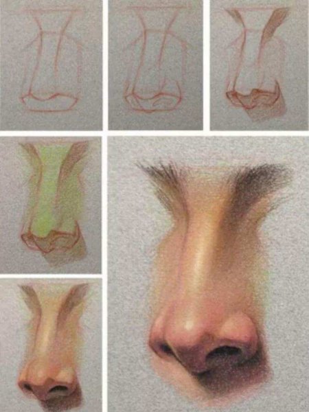 Урок по нарисованию носа