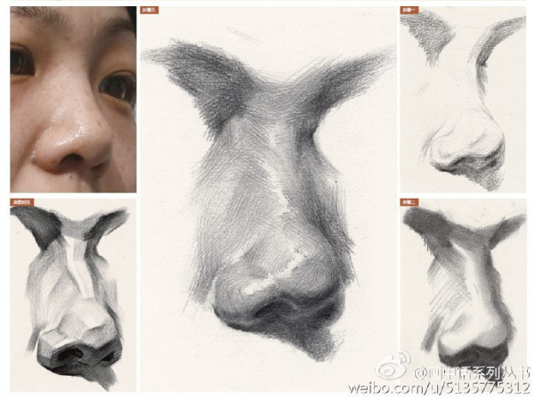 Рисование носа маслом