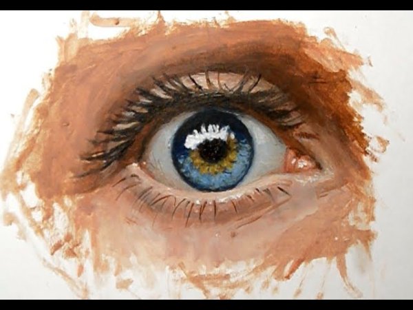 Глаз нарисованный маслом