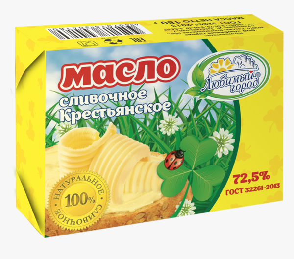 Масло сливочное на прозрачном фоне