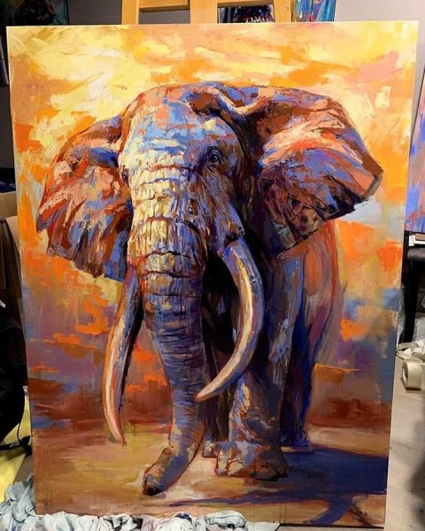 Слон акрилом