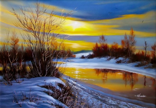 Александр Ходюков зимние картины