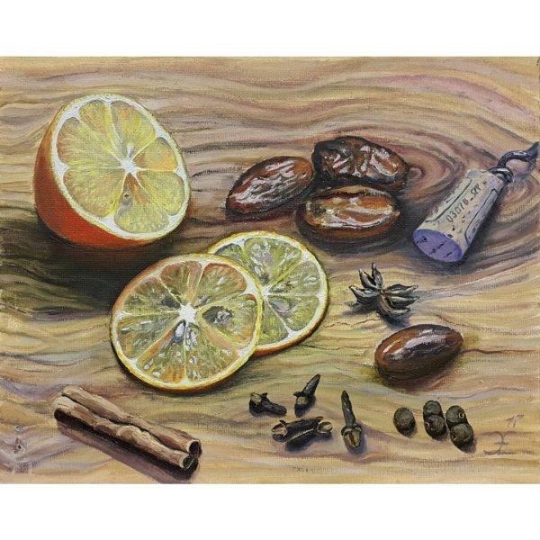 Деревянный стол картина маслом