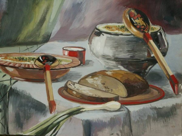 Живопись Крестьянская еда