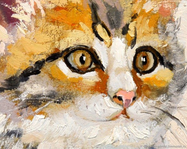 Кошки живопись маслом