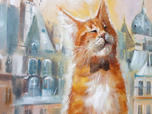 Кошки в современной живописи