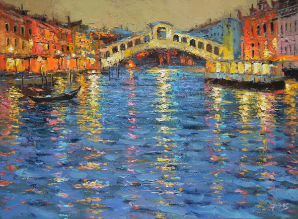 Гондолы в Венеции Клод Моне