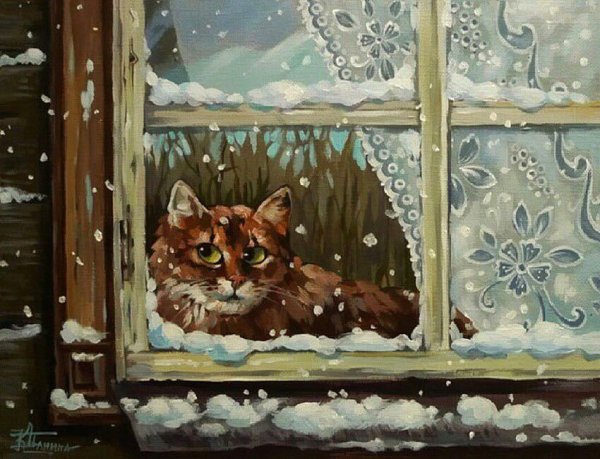Художница Кира Панина зима