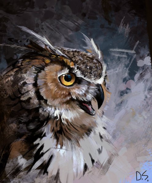 Картина маслом Сова Филин