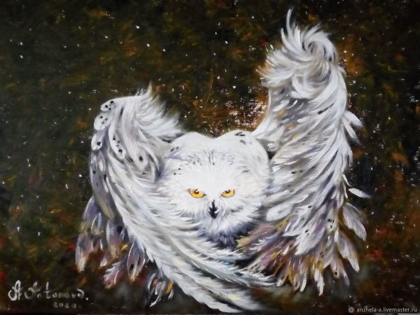 Сова маслом