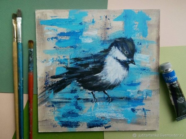 Рисование акрилом на бумаге