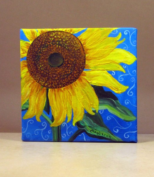 Подсолнухи акрилом