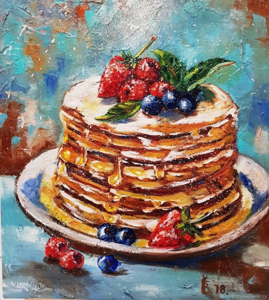 Блины гуашью